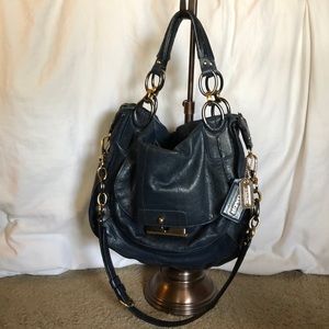 Coach Blue leather shoulder bag